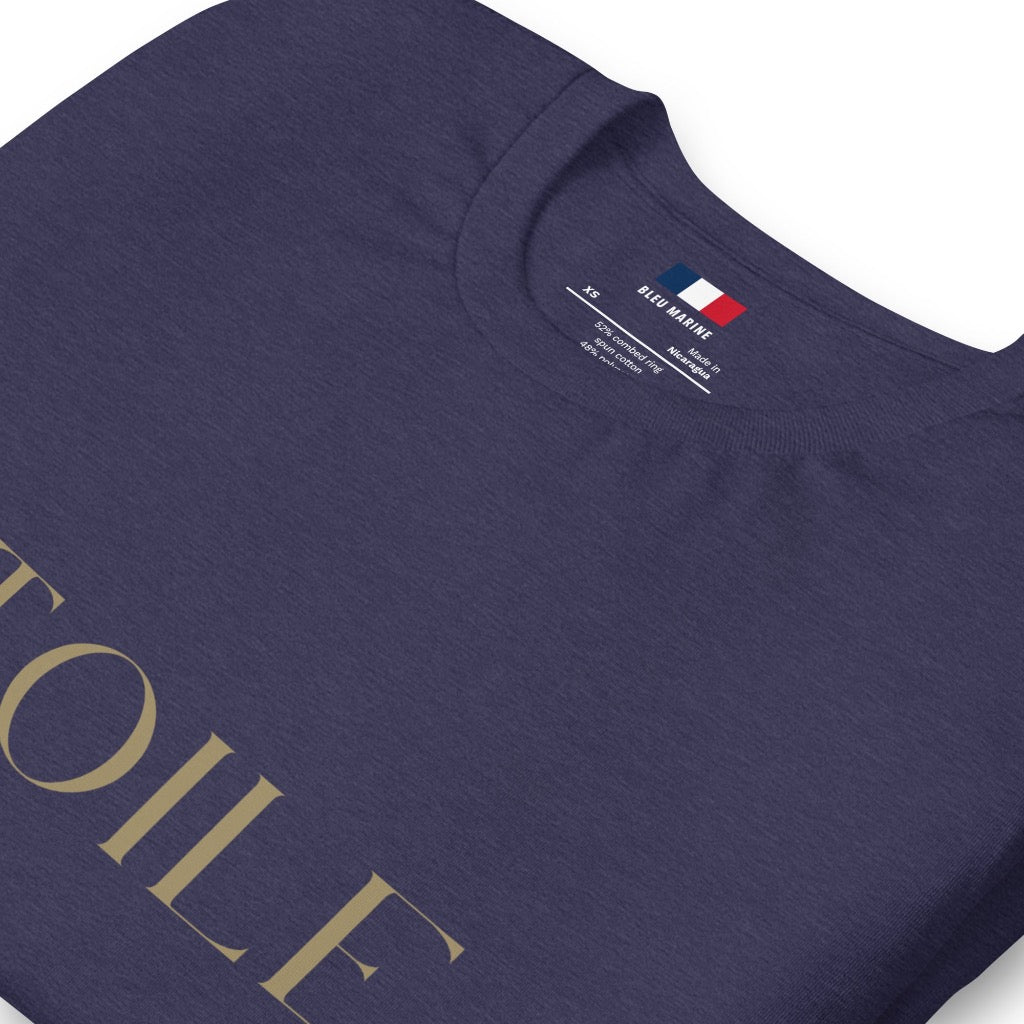 Unisex ÉTOILE T-Shirt Navy Blue close up