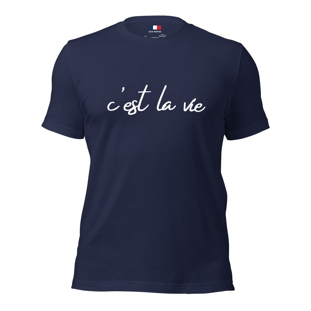 C'est La Vie T-Shirt in Navy Blue