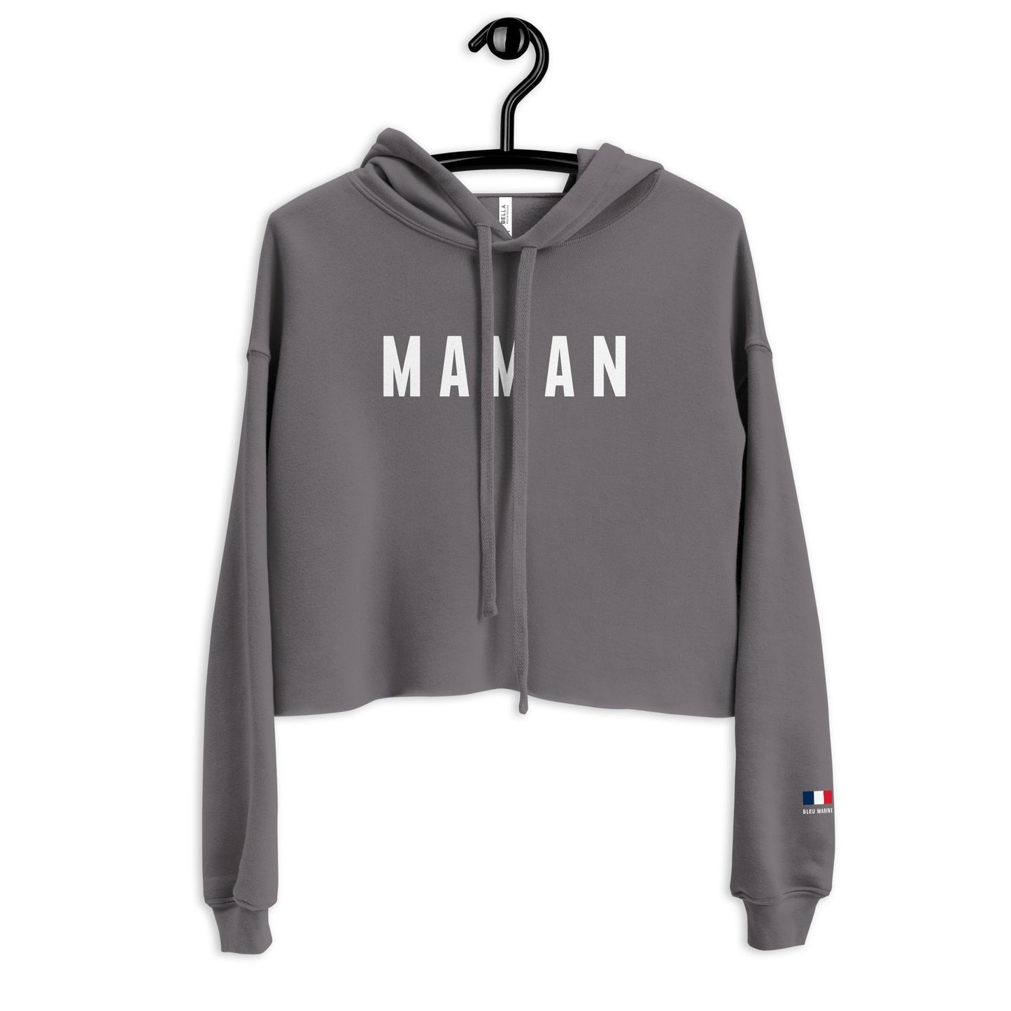 Womens "Maman" Cropped Hoodie