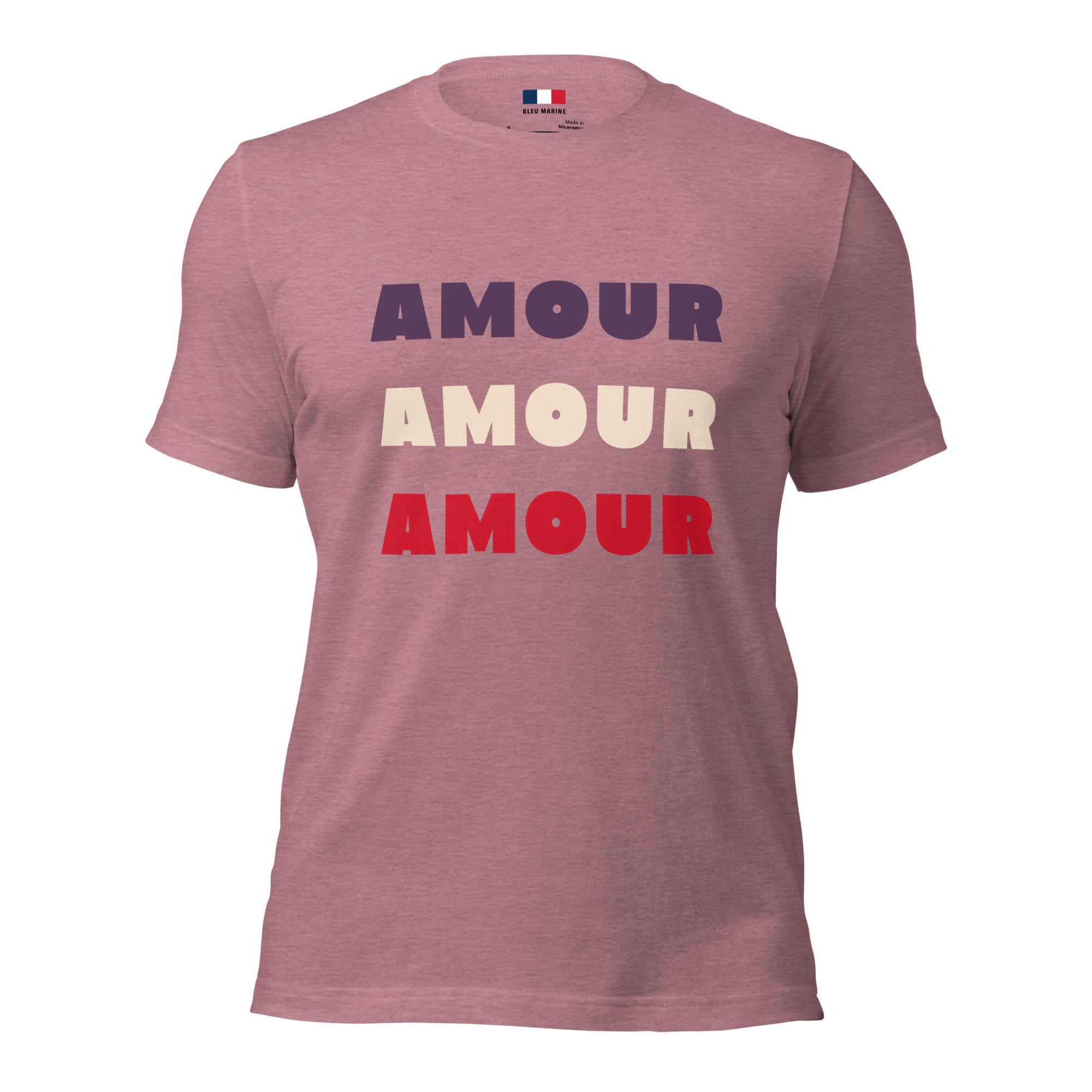 AMOUR AMOUR AMOUR Tee Bleu Marine Clothing