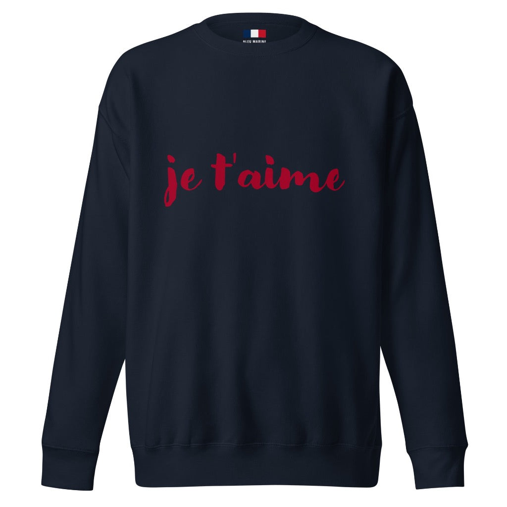 Je T'Aime Navy Bleu Sweatshirt