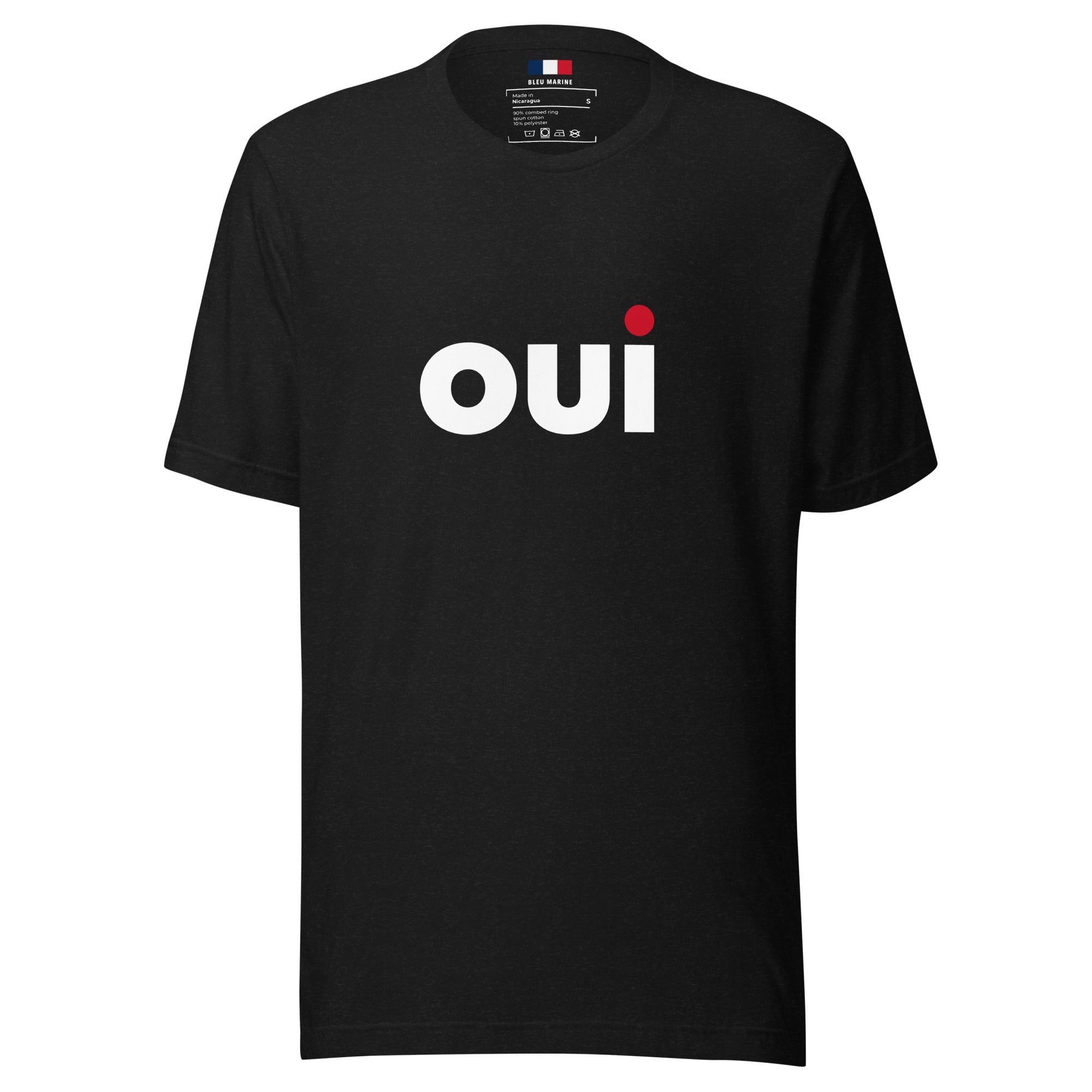 Bleu Marine Men s Oui T Shirt in Black Grey and Navy Blue Dark Grey Heather 3XL