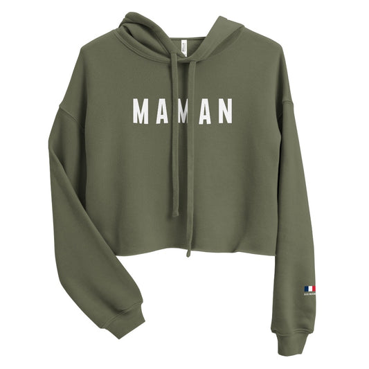 Green MAMAN Cropped hoodie