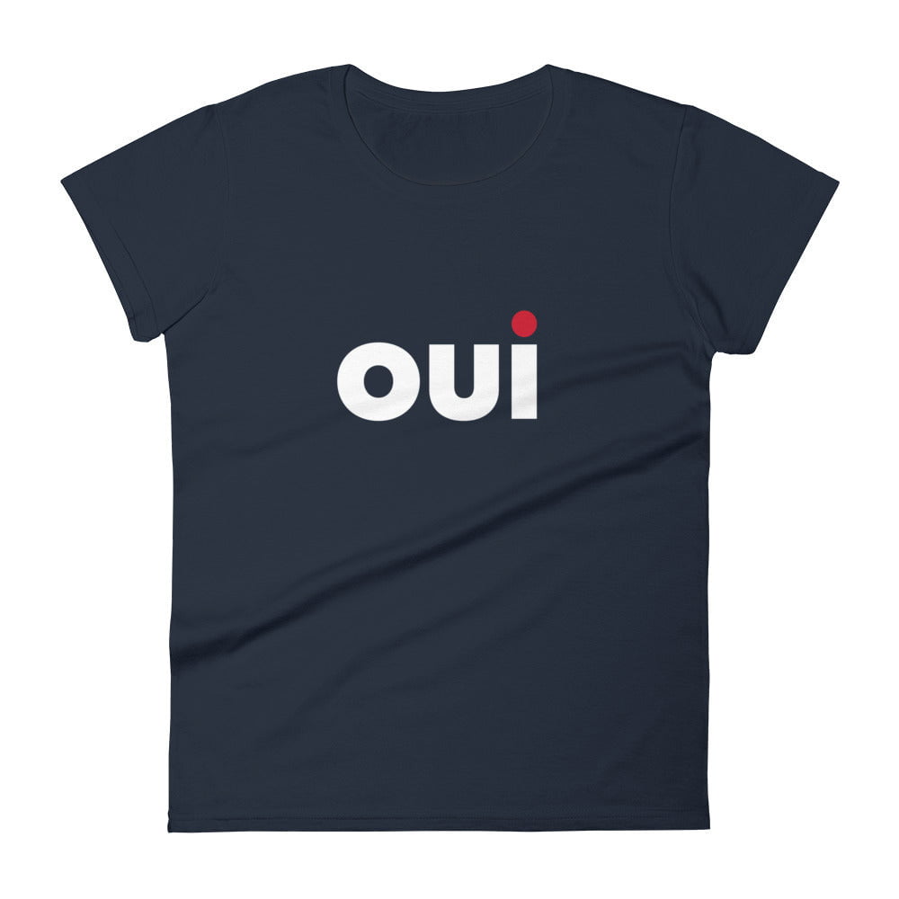 Women's OUI T-Shirt in Navy Blue